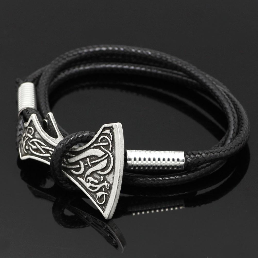 Axe Head Leather Bracelet