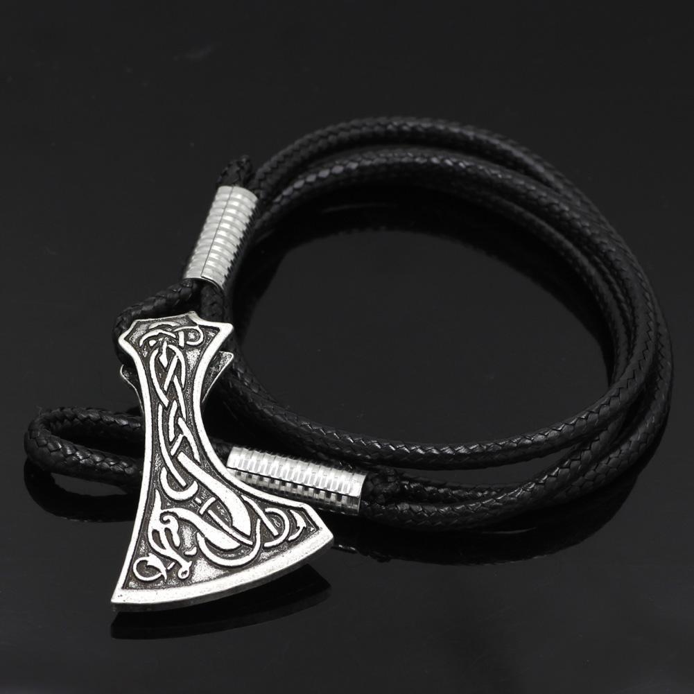 Axe Head Leather Bracelet