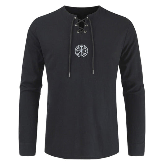 LONG SLEEVE LINEN SHIRT MEDIEVAL VIKING SHIRT