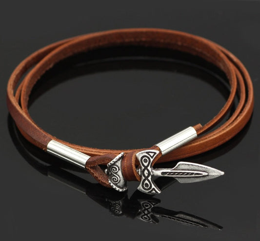 TALOS LEATHER VIKING BRACELET