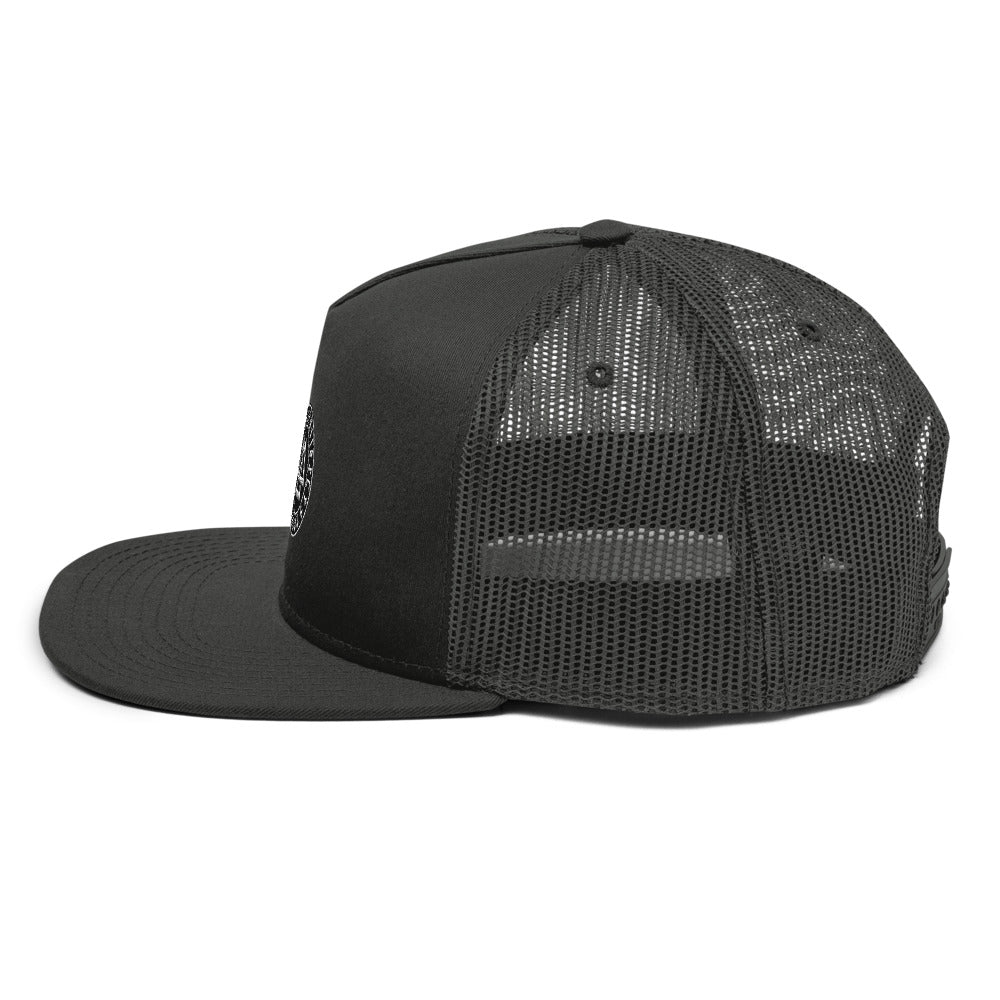 SNAP CLOSURE VIKING TRUCKER CAP WITH VALKYRIE SYMBOL