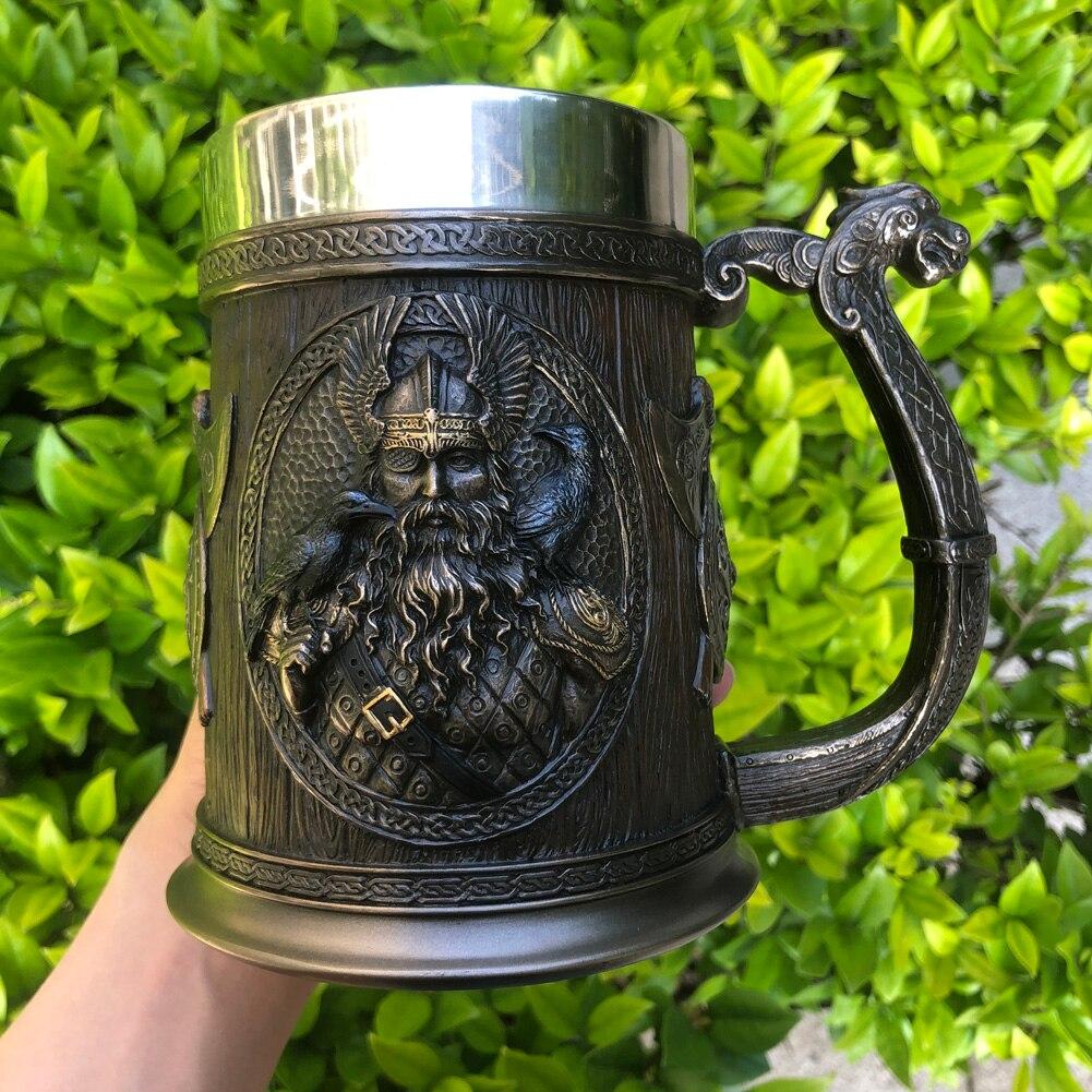 NORSE GODS THOR AND ODIN VIKING BEER MUG