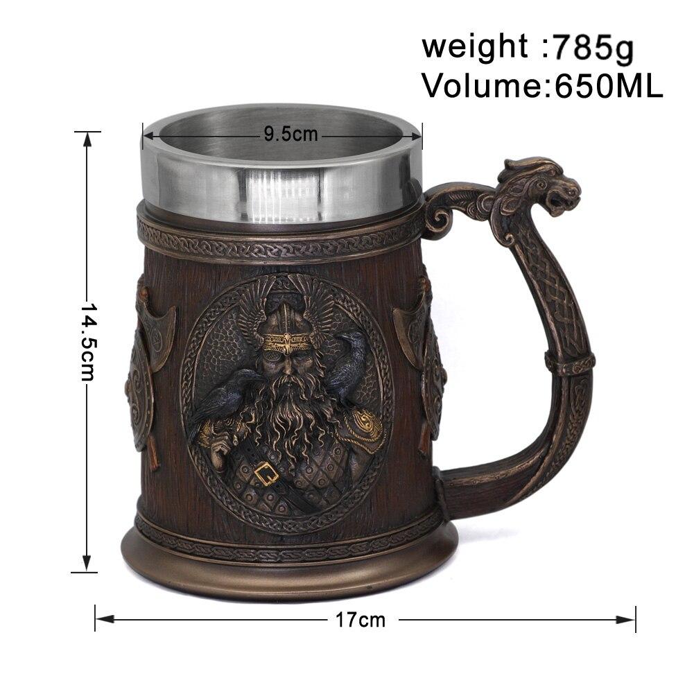 NORSE GODS THOR AND ODIN VIKING BEER MUG