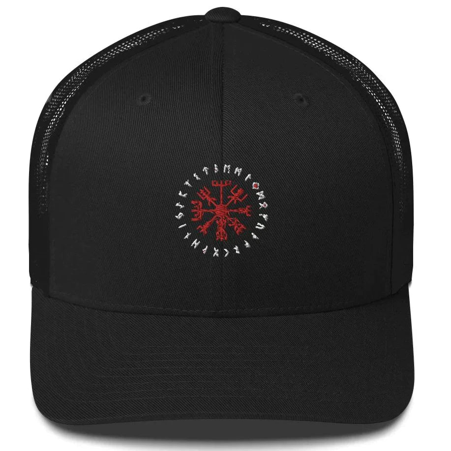 Viking Trucker Cap with Vegvisir Symbol