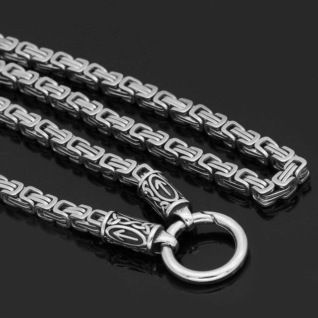 KING CHAIN WITH RUNES AND SLEIPNIR PENDANT