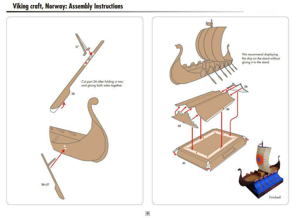 DIY Drakkar Viking Ship in 3D Paper Model