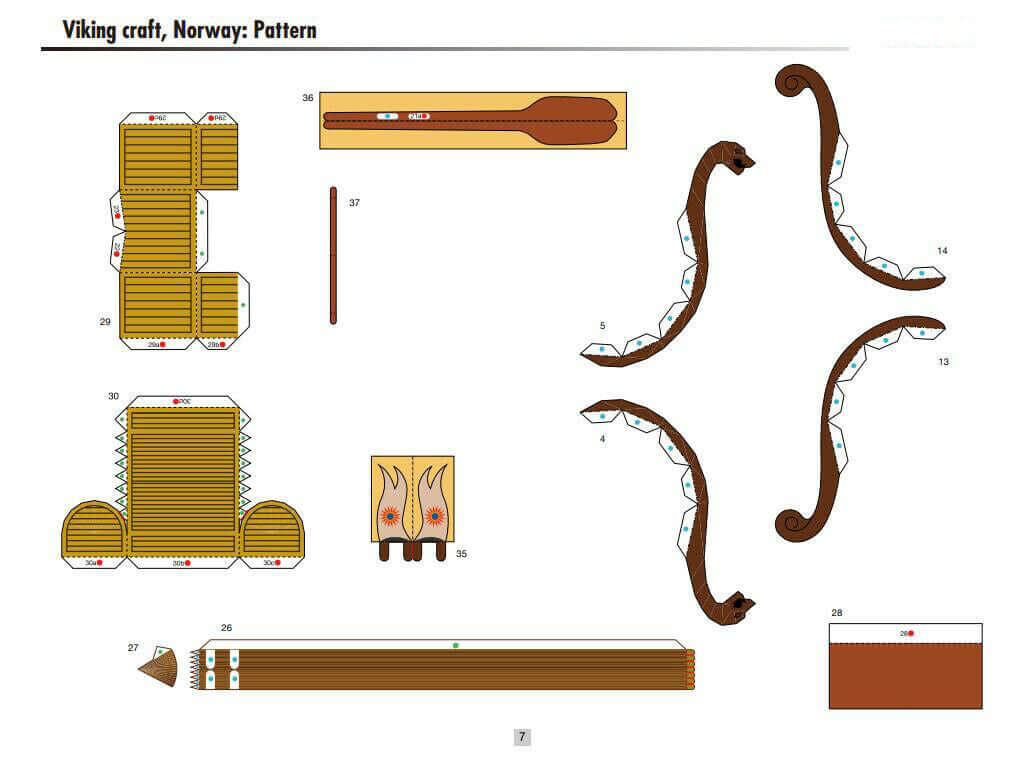 DIY Drakkar Viking Ship in 3D Paper Model