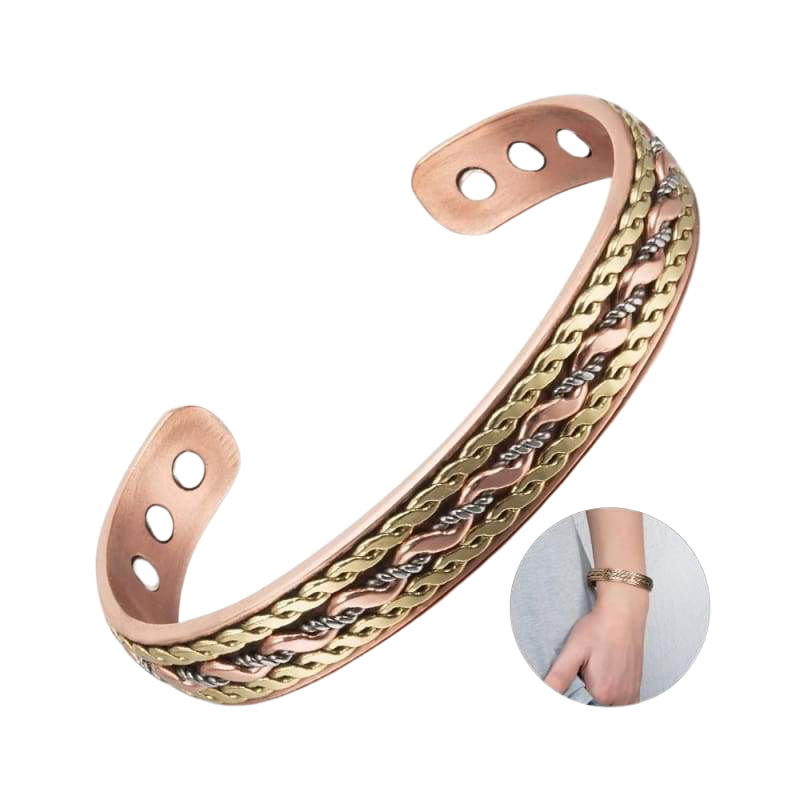 THREE-COLOURED MAGNETIC THERAPY VIKING ARM RING