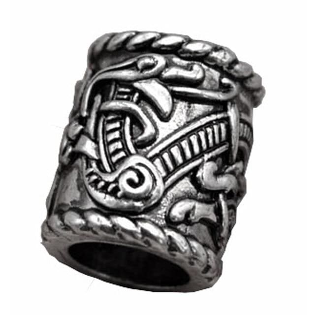 NORDIC DRAGON ENGRAVED BEARD BEAD