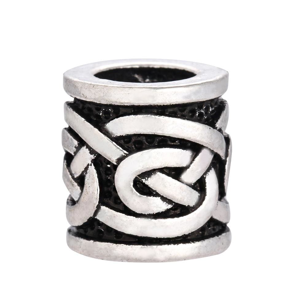 3 Pieces Viking Beard Bead with Norse Knot Pattern