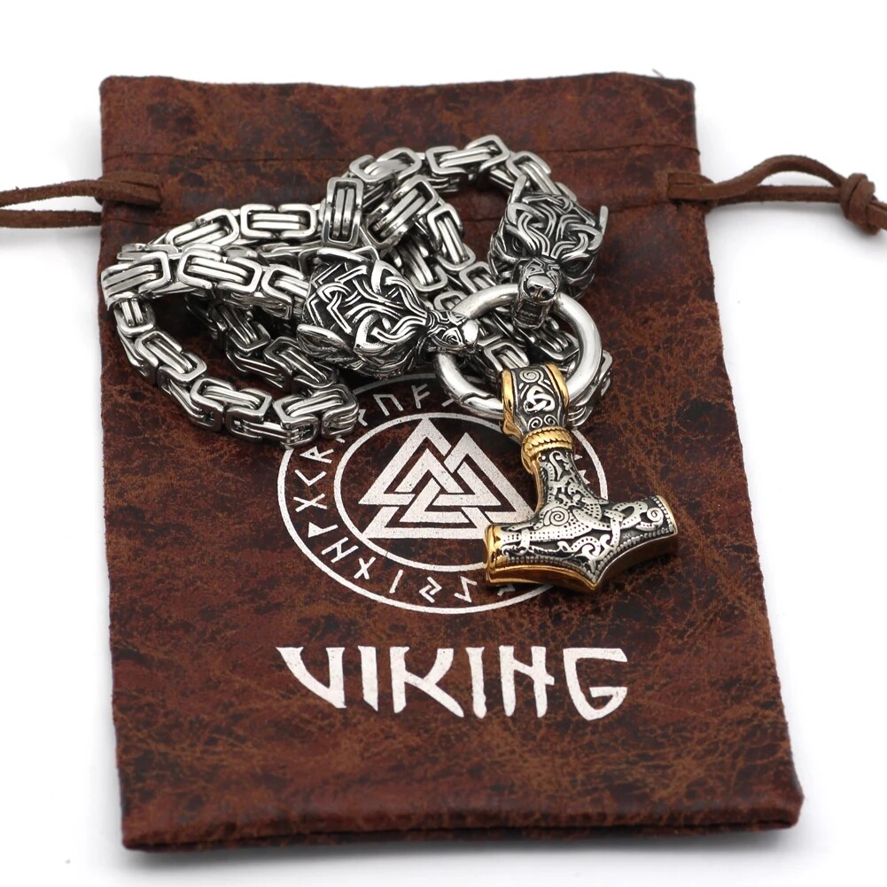 THOR'S HAMMER NECKLACE - MIDGARD SNAKE