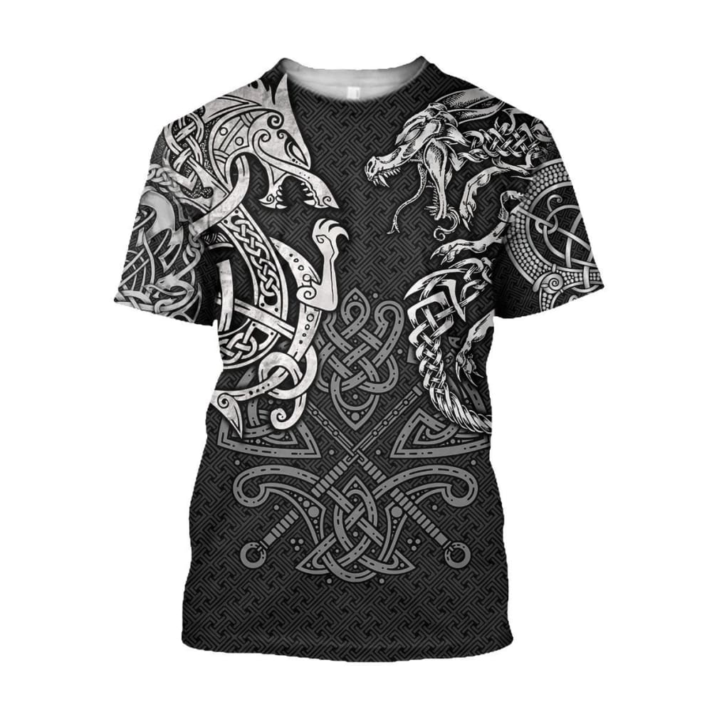 Viking T-Shirt - Fenrir & Jörmungandr