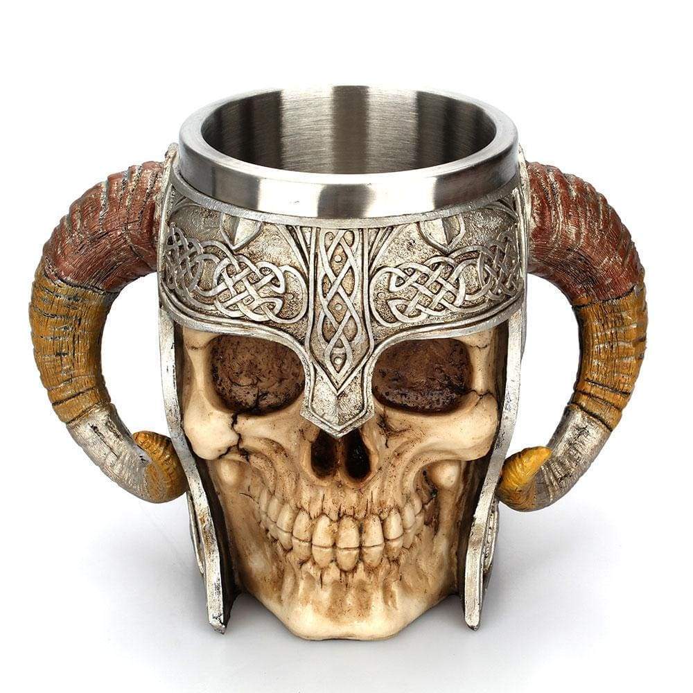 VIKING MUG WITH HORNED HELMET