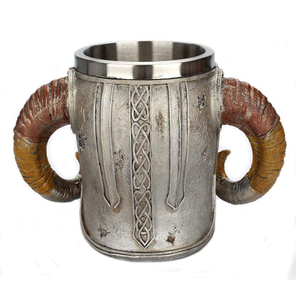 VIKING MUG WITH HORNED HELMET