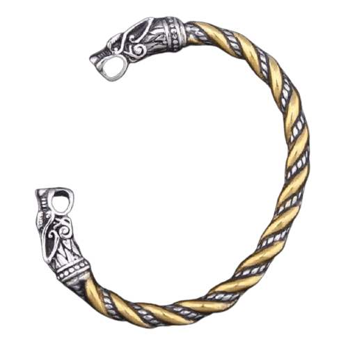 Gold-Trimmed Wolf Armring