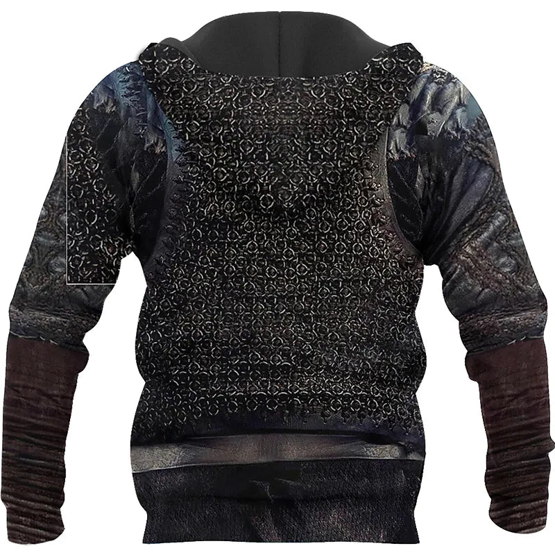 VIKING ARMOUR TATTOO 3D PRINTED HOODIE