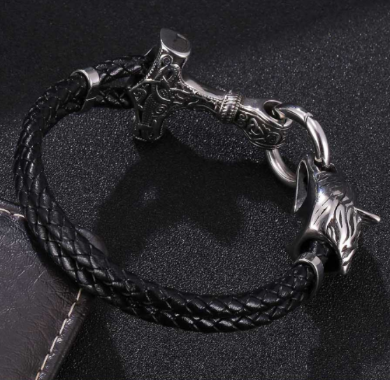 Wikinger Armband Mjölnir Wolf