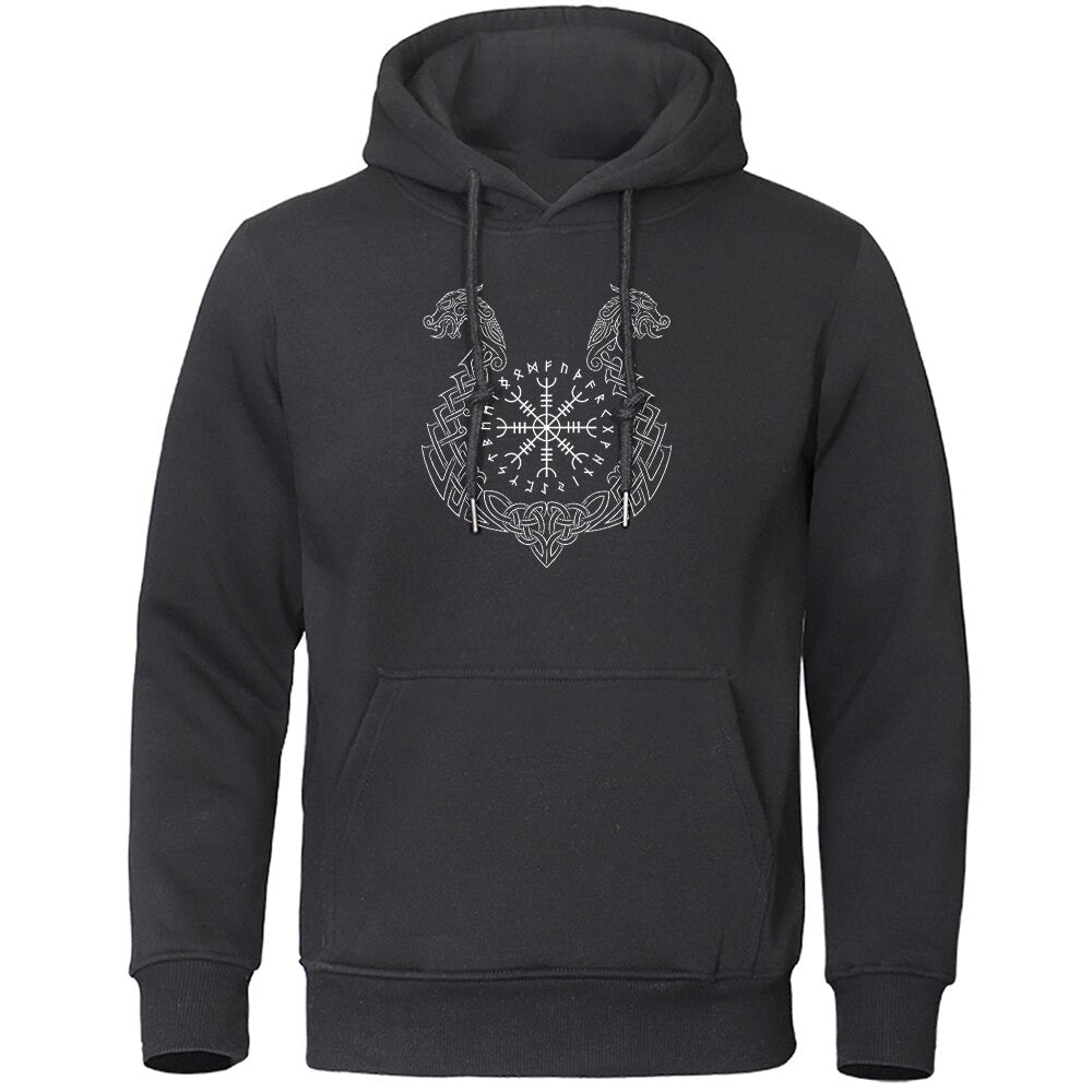 Wikinger Hoodie Aegishjalmur Symbol