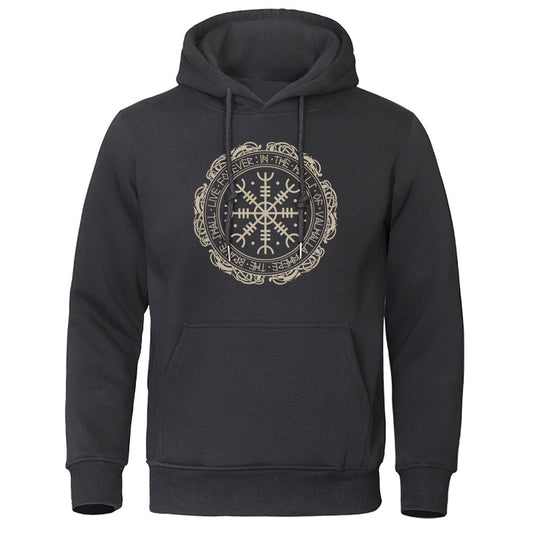 Men's Viking SON OF ODIN Thick Hooded Sweater, Nordic Valhalla Men's Viking SON OF ODIN Thick Hooded Sweater, Nordic Valhalla