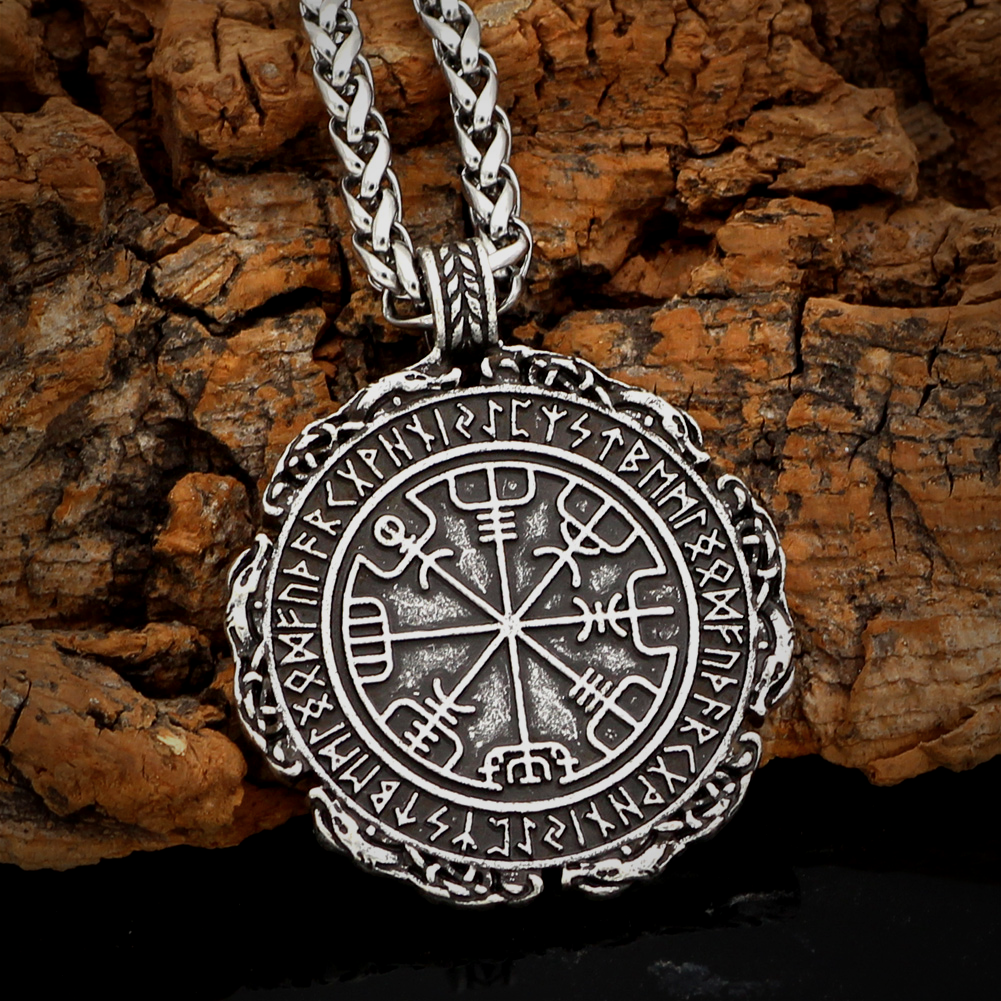 Wikinger Kette Vegvisir Runenkreis