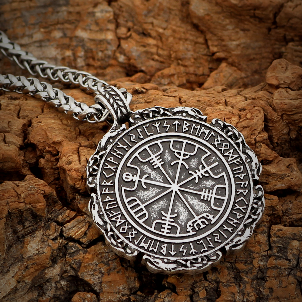 Wikinger Kette Vegvisir Runenkreis