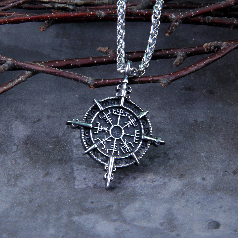 Wikinger Kette Vegvisir Kompass