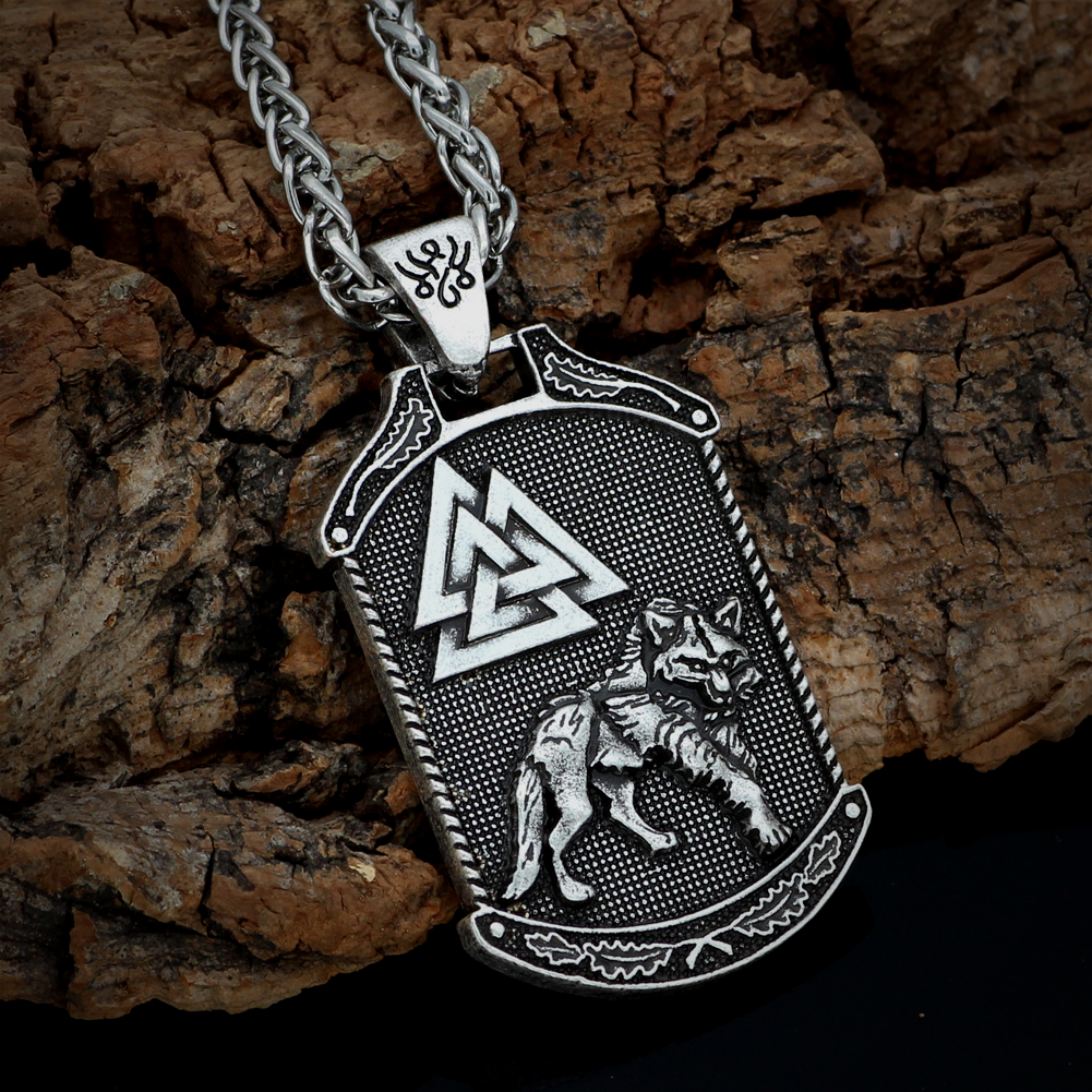 Wikinger Kette Valknut Wolf