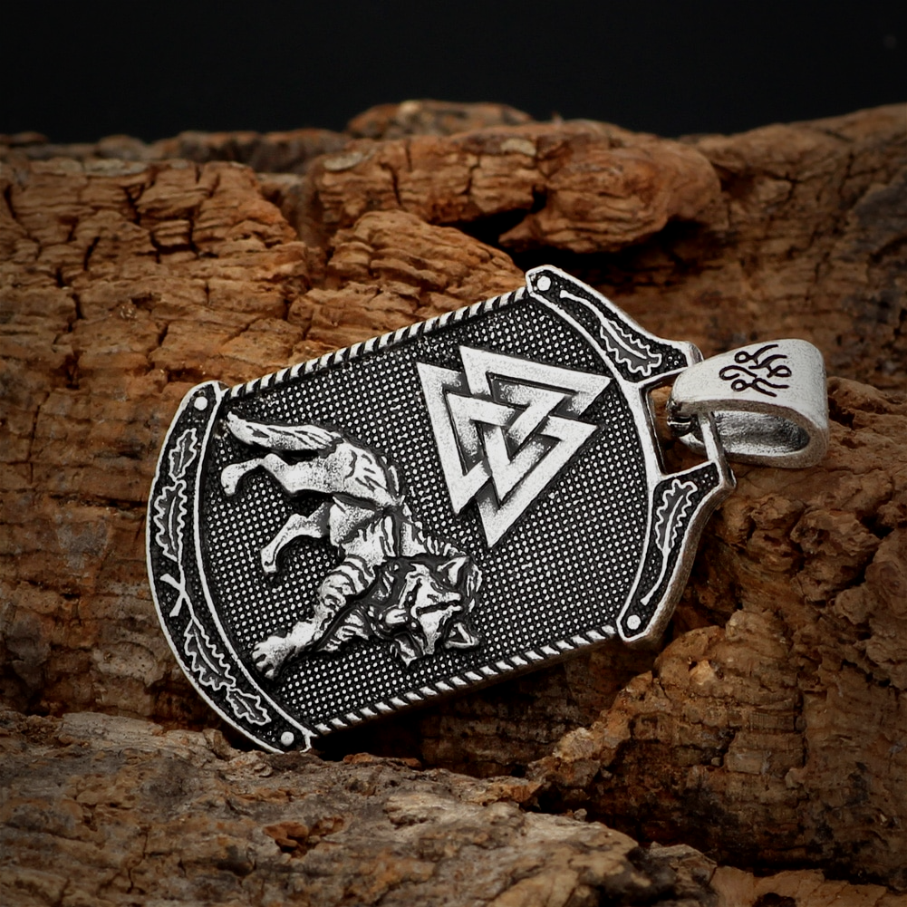 Wikinger Kette Valknut Wolf