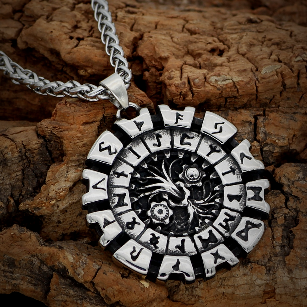 Wikinger Kette Yggdrasil Runenkreis