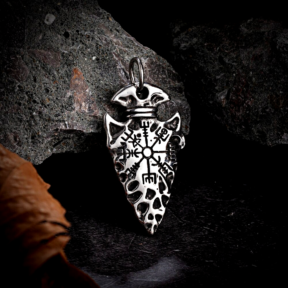 Wikinger Kette Vegvisir Pfeil