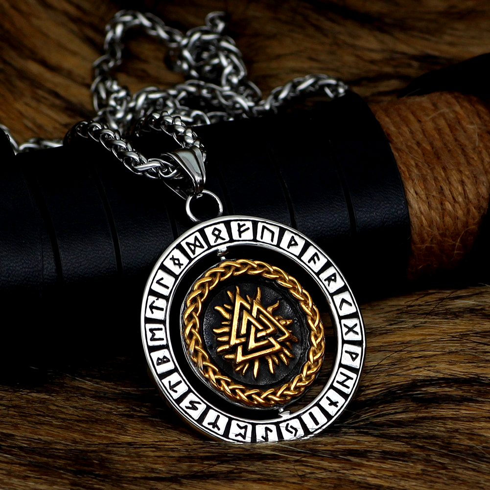 Wikinger Kette Valknut Medallion