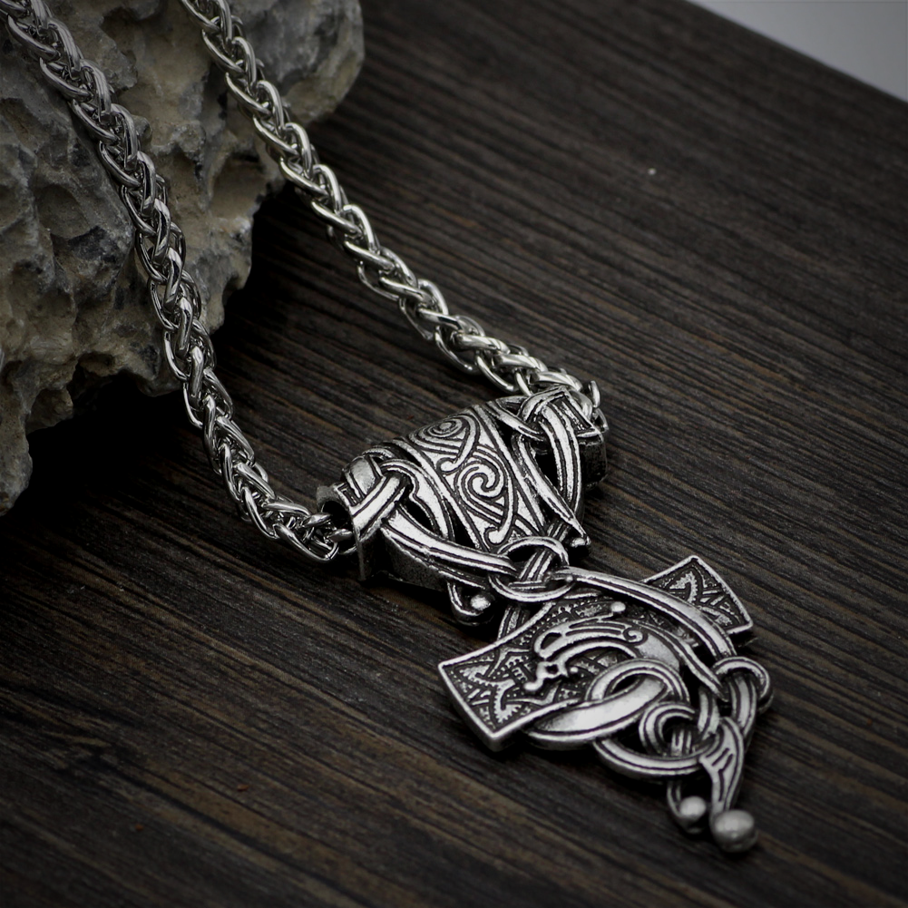 Thors Hammer Kette Nordischer Drache