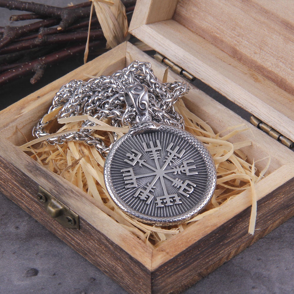 Wikinger Kette Vegvisir Jormungandr