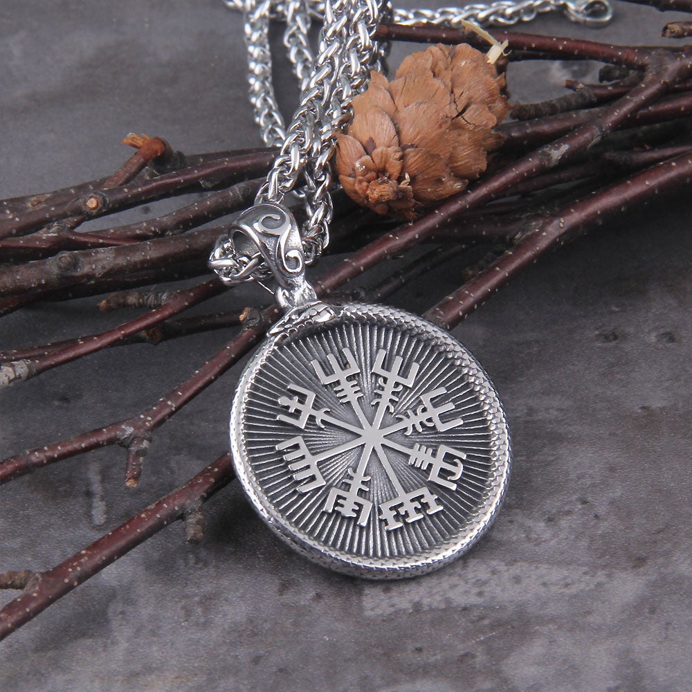 Wikinger Kette Vegvisir Jormungandr