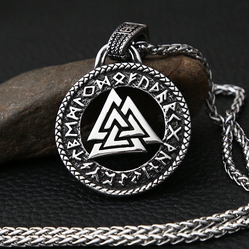 Wikinger Kette Valknut Symbol Runenkreis