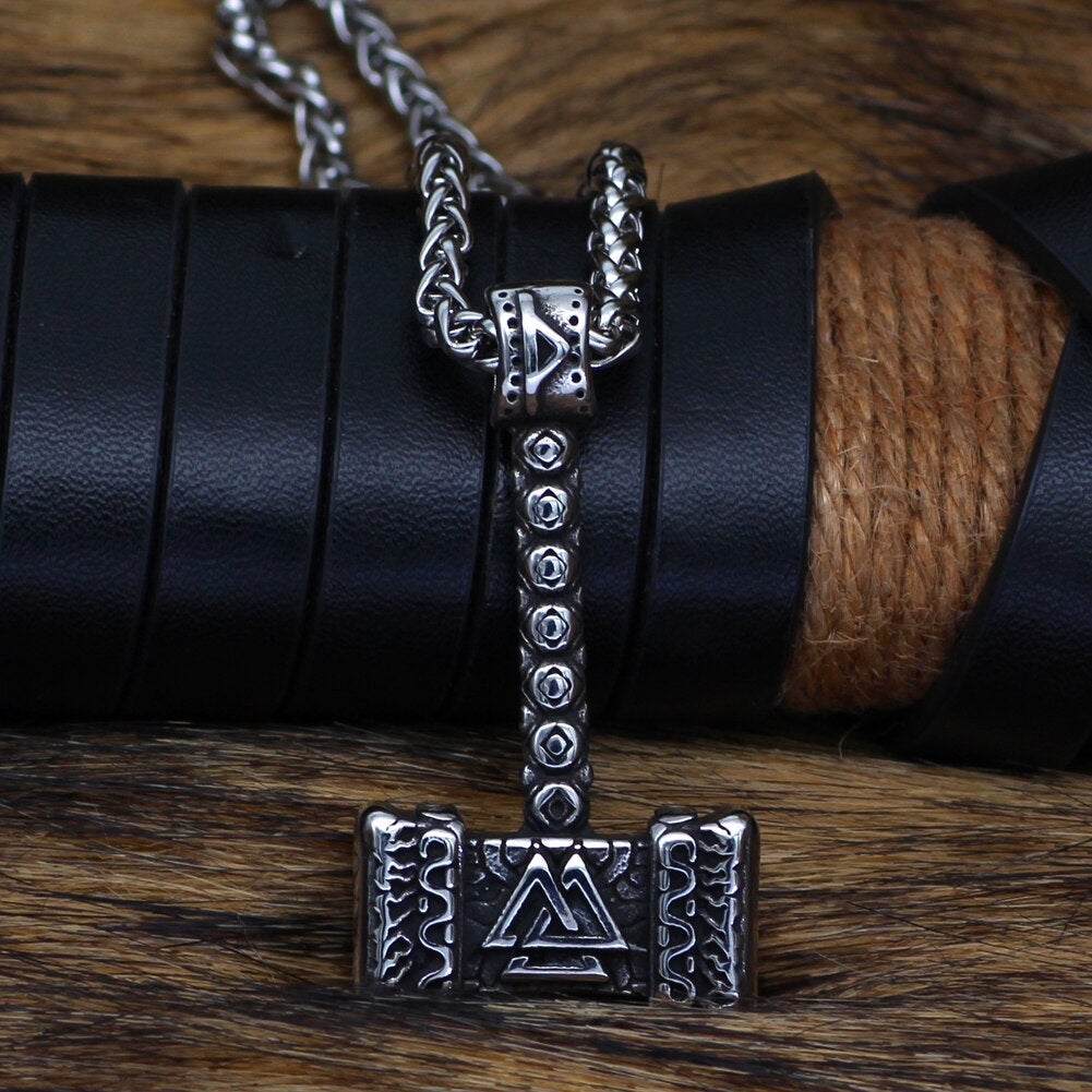 Thors Hammer Kette Valknut Symbol