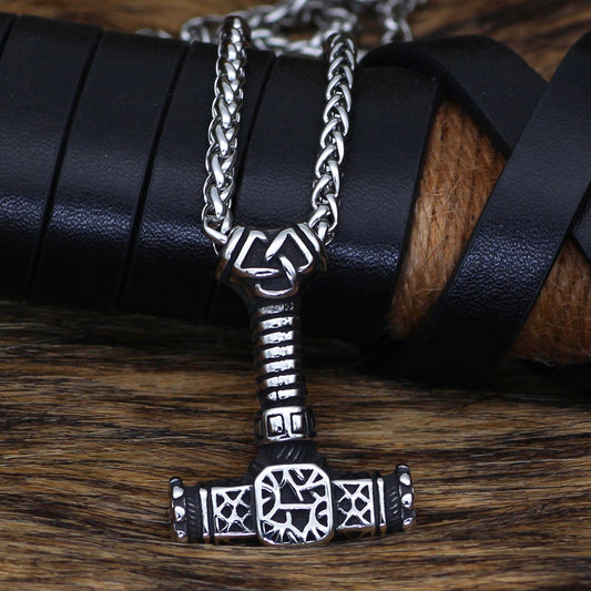 Thors Hammer Kette Walknut Symbol