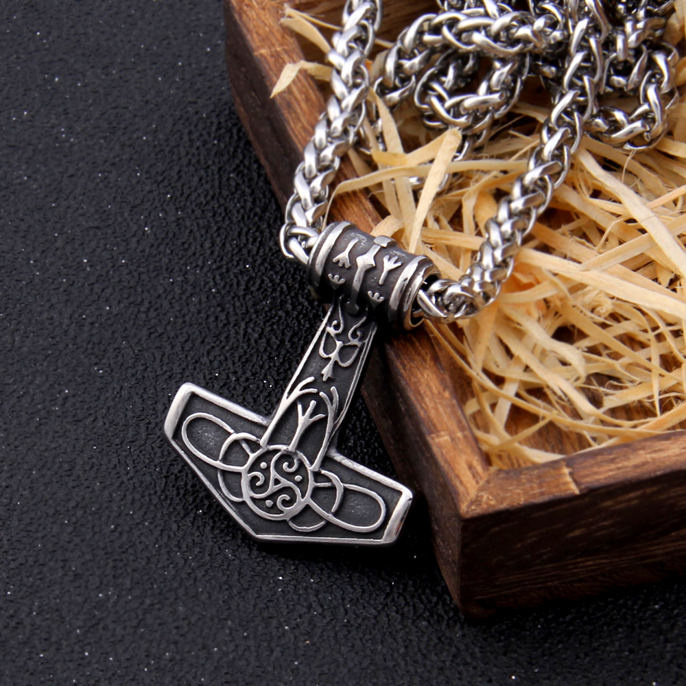 Thors Hammer Kette Algiz Rune