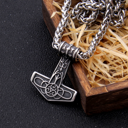 Thors Hammer Kette Algiz Rune