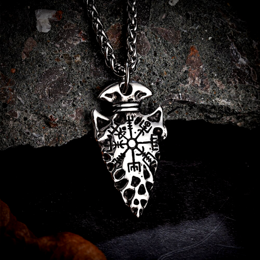 Wikinger Kette Vegvisir Pfeil