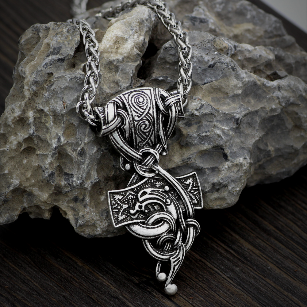 Thors Hammer Kette Nordischer Drache