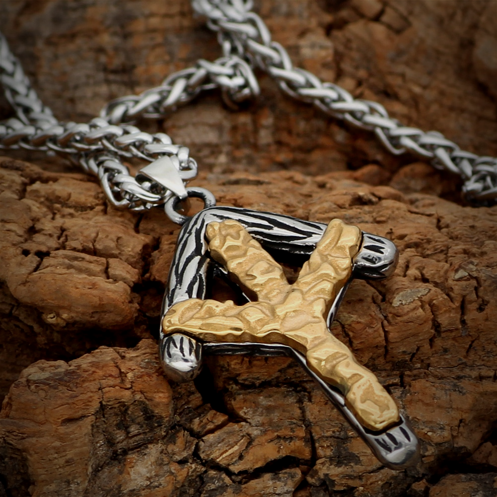 Wikinger Kette Algiz Rune