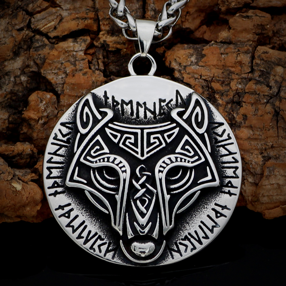 Wikinger Kette Fenrir Runenkreis