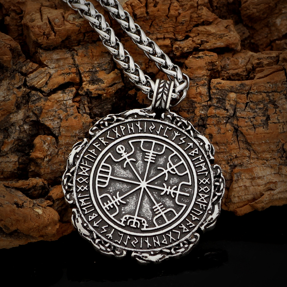 Wikinger Kette Vegvisir Runenkreis