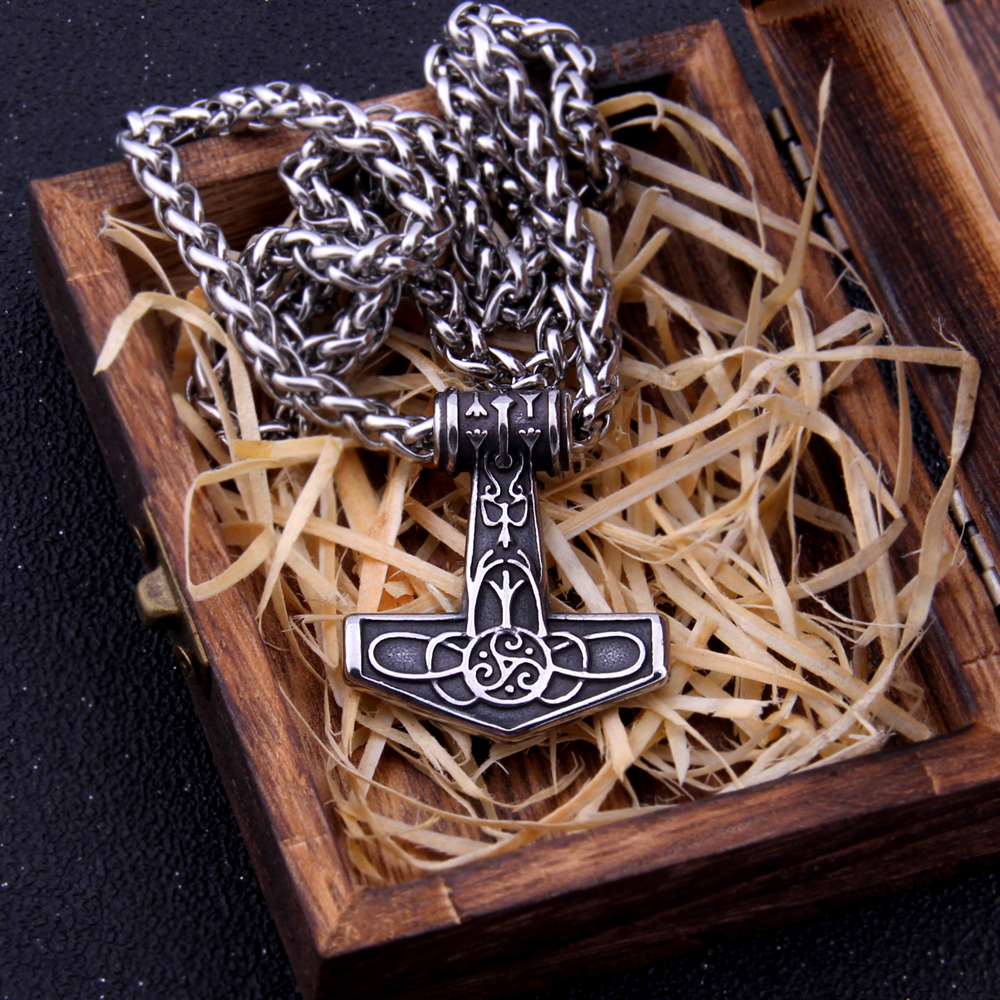 Thors Hammer Kette Algiz Rune