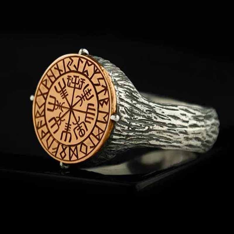 Wikinger Ring Vegvisir Runenkreis