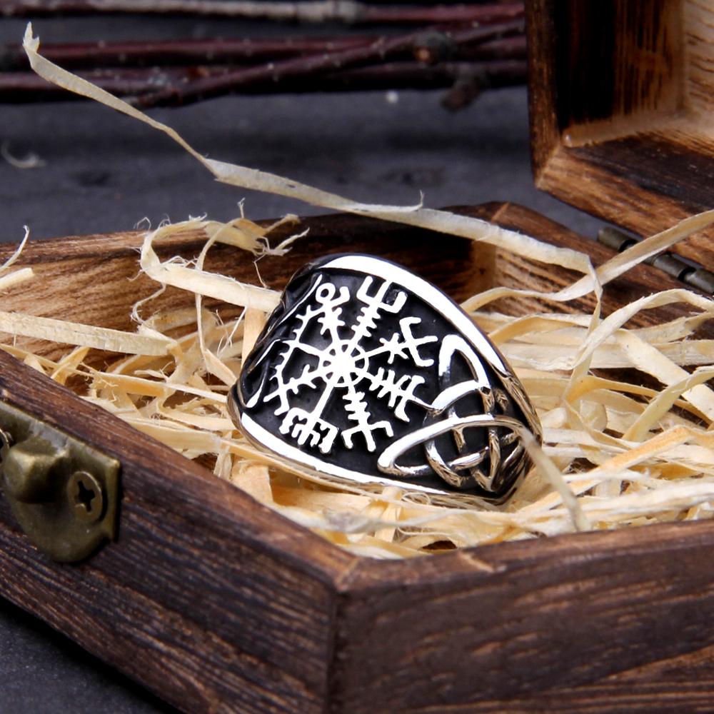 Wikinger Ring Vegvisir Knoten