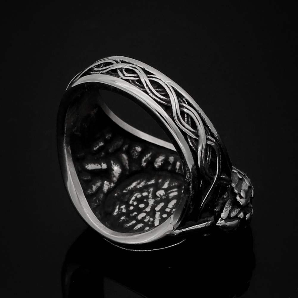 Wikinger Ring Valknut Rabe