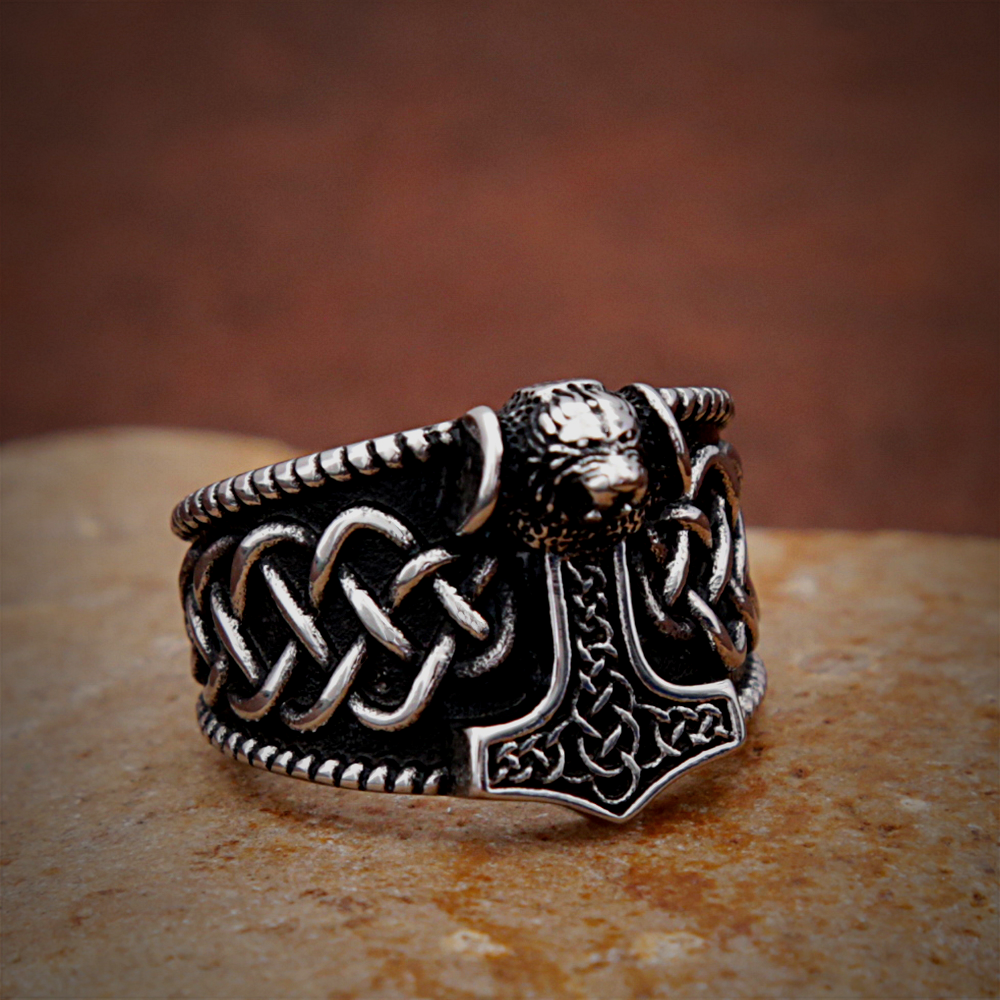 Wikinger Ring Thors Hammer Symbol