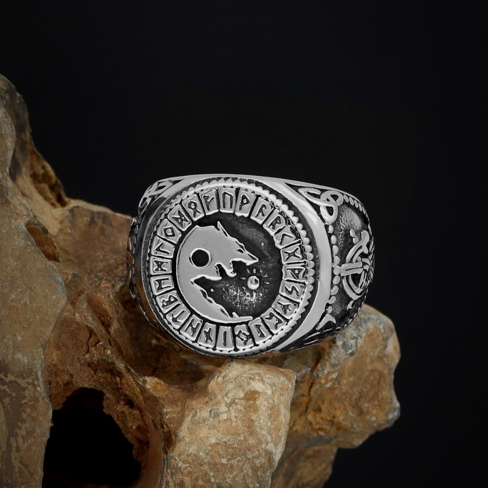 Wikinger Ring Skoll & Hati